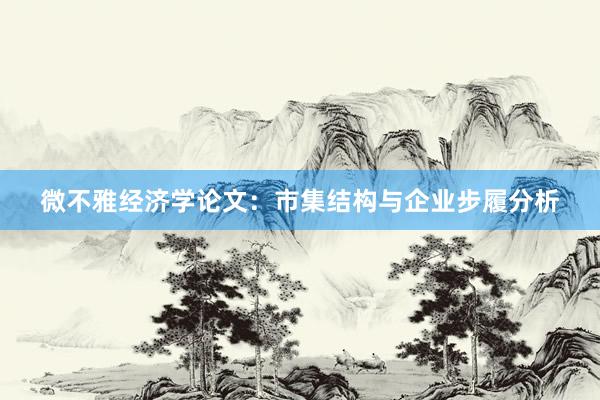 微不雅经济学论文：市集结构与企业步履分析